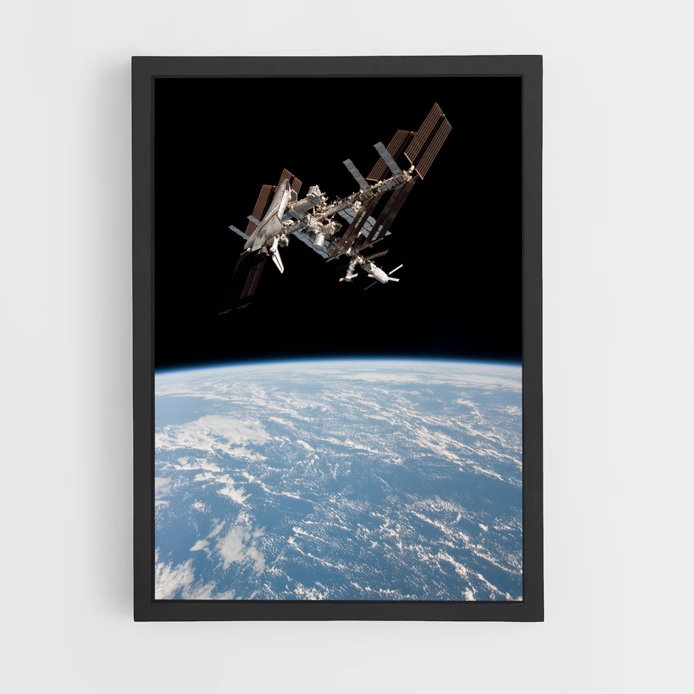 Poster captivant de la Station spatiale internationale – affiche Astronomie (vue 2)